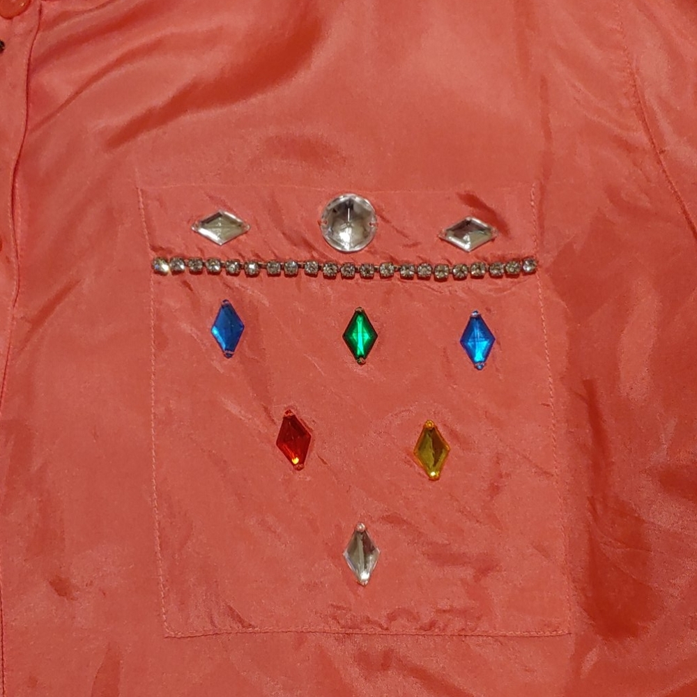 Vintage Rhinestone Button Down - Picture 3 of 6